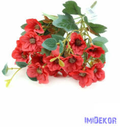 Kisfejes selyem csokor 30 cm - Piros