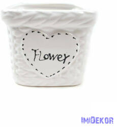  Kosármintás flower kocka kaspó