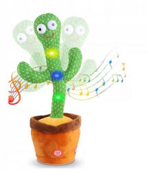 Táncoló, beszélő és éneklő plüss kaktusz, 32 cm