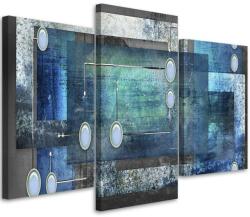 Gario Vászonkép Kék absztrakció - 3 részes Méret: 60 x 40 cm