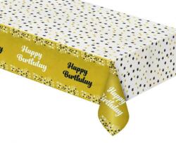 Arany Happy Birthday B&C Gold fólia asztalterítő 137x183 cm (MLG173093)