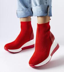 Gemre Piros platformos szövet sneakers Casgio - 40