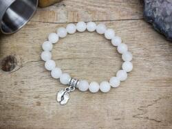 R. M. ékszer Babaváró fehér jáde ásvány karkötő (1009RM19)