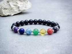 R. M. ékszer Az ónix szilárdsága csakra ásvány karkötő (10147-RM-18)