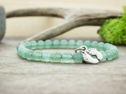 R. M. ékszer Babaváró zöld aventurin ásvány karkötő (11118-RM-15)