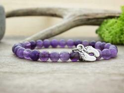 R. M. ékszer Babaváró ametiszt ásvány karkötő (11117-RM-18)
