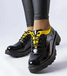Gemre Fekete-sárga lakkozott cipő lAmandier - 40