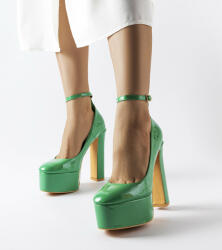 Gemre Zöld lakkozott magas sarkú cipő Colle - 40
