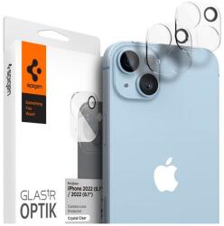 Spigen OPTIK kameravédő üveg 2db (9H) ÁTLÁTSZÓ Apple iPhone 14 Plus, iPhone 14 (AGL05229)