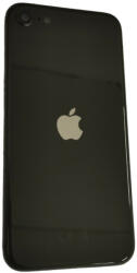 iPhone SE 2020 (4.7") készülék hátlap, kamera lencsével / sim tálcával, akkufedél, fekete, AAA+ minőségű
