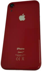 iPhone XR (6.1") készülék hátlap, kamera lencsével / sim tálcával, akkufedél, piros, AAA+ minőségű