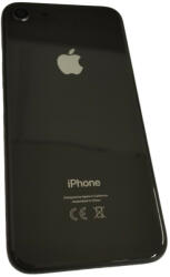 iPhone 8 (4.7") készülék hátlap, kamera lencsével / sim tálcával, akkufedél, fekete, AAA+ minőségű