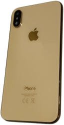 iPhone XS (5.8") készülék hátlap, kamera lencsével / sim tálcával, akkufedél, arany, AAA+ minőségű