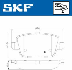 SKF set placute frana, frana disc SKF VKBP 90072 - centralcar