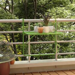 vidaXL Masă de balcon, verde, 60x40 cm, oțel (340918) - comfy