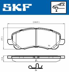 SKF fékbetétkészlet, tárcsafék SKF VKBP 80169 A