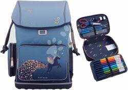 Jeune Premier Set ghiozdan mare școlar Ergomaxx Unicorn Universe și penar cu accesorii de scris Jeune Premier design ergonomic de lux (JPERX23176-1)