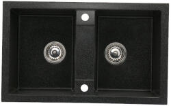 Casa Blanca Chiuveta CASA BLANCA DUO cu 2 cuve 78x48 NEAGRA Chiuveta