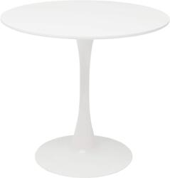 TEMPO KONDELA Étkezőasztal, kerek, fehér, matt, átmérő 80 cm, REVENTON - shopon