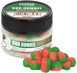 Carp Zoom FC Duo Dumbel Wafters horogcsali, o10x14 mm, fokhagyma, sonka, 15 g (CZ3237)