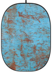 GODOX Kék-Festett-Rozsdás-fal Mintás Fotó-Stúdió Háttér -150x200 cm Összecsukható