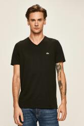 Lacoste pamut póló fekete, férfi, sima, TH6710 - fekete XL