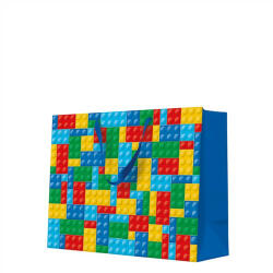 Paw Colorful Bricks papír ajándéktáska horizontal 33, 5x26, 5x13cm (AGB1028306)