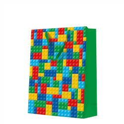 Paw Colorful Bricks papír ajándéktáska big 30x41x12cm (AGB1028302)