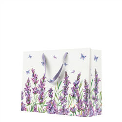 Paw Lavender Butterfly papír ajándéktáska horizontal 33, 5x26, 5x13cm (AGB1027006)