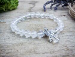 R. M. ékszer Hegyikristály ásvány karkötő angyallal (1720-RM-19)