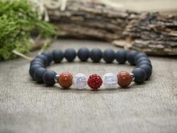 R. M. ékszer Kitartás vegyes ásvány karkötő (13819-PA-21)