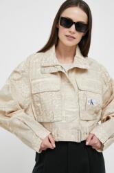 Calvin Klein Jeans rövid kabát női, bézs, átmeneti - bézs L - answear - 57 990 Ft