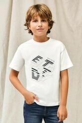 MAYORAL gyerek pamut póló 2 db fehér, nyomott mintás - fehér 140