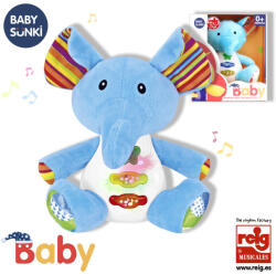 Reig Musicales Jucarie interactiva bebe cu sunete si lumini 15 cm - Elefant (RG18091)