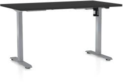 Rauman OfficeTech A állítható magasságú asztal, 140 x 80 cm, szürke alap, fekete