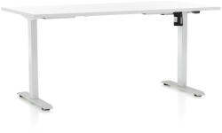 Rauman OfficeTech A állítható magasságú asztal, 160 x 80 cm, fehér alap, fehér