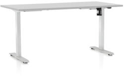 Rauman OfficeTech A állítható magasságú asztal, 160 x 80 cm, fehér alap, világosszürke