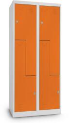 Rauman Fém szekrény Z, 80 x 50 x 180 cm, csavaros zár, narancssárga - RAL 2004