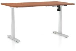 Rauman Állítható magasságú asztal OfficeTech A, 120 x 80 cm, fehér alap, cseresznye