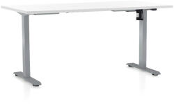 Rauman OfficeTech A állítható magasságú asztal, 160 x 80 cm, szürke alap, fehér