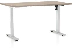 Rauman OfficeTech A állítható magasságú asztal, 120 x 80 cm, fehér alap, tölgy