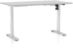 Rauman OfficeTech A állítható magasságú asztal, 140 x 80 cm, fehér alap, világosszürke
