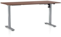 Rauman OfficeTech A állítható magasságú asztal, 160 x 80 cm, szürke alap, dió
