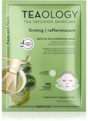 Teaology Face Mask Matcha Tea Superfood mască textilă pentru contururile faciale, cu efect de fermitate cu matcha 21 ml Masca de fata