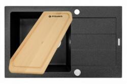 Pyramis Set chiuveta granit SPARTA PLUS & Tocator - Black (070052701TCT) Chiuveta