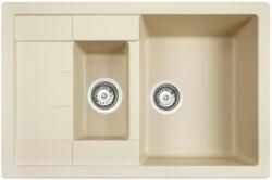 Teka Chiuveta bucatarie granit Teka Astral 60B TG 1 1/2B 1D Topasbeige, reversibila, 1 cuva mare, 1 cuva mica, picuratpr (Astral 60B TG 1 1/2B 1D tegranit TOPASBEIGE) Chiuveta