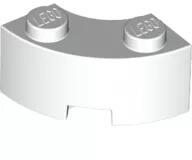 LEGO® 85080c1 - LEGO fehér kocka 2 x 2 méretű, íves sarok megerősített alj (macaroni) (85080c1)