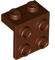 LEGO® 44728c88 - LEGO vörösesbarna fordító lap 1 x 2 és 2 x 2 méretű (44728c88)
