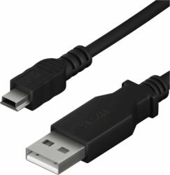 YENKEE YCU 010 BK USB Type-A apa - Mini USB Type-B apa 2.0 Adat és töltő kábel - Fekete (1.5m) (YCU 010 BK)