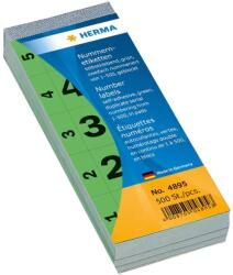 HERMA Nummernblock selbstklebend 1-500 grün 28x56 mm (4895) (4895)